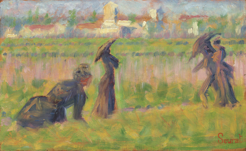 Figures in a Landscape by Georges Seurat, c. 1883. Courtesy of National Gallery of Art, Washington.